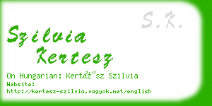 szilvia kertesz business card